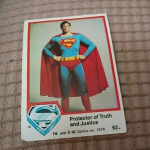 Topps Superman Card - Blue and Red